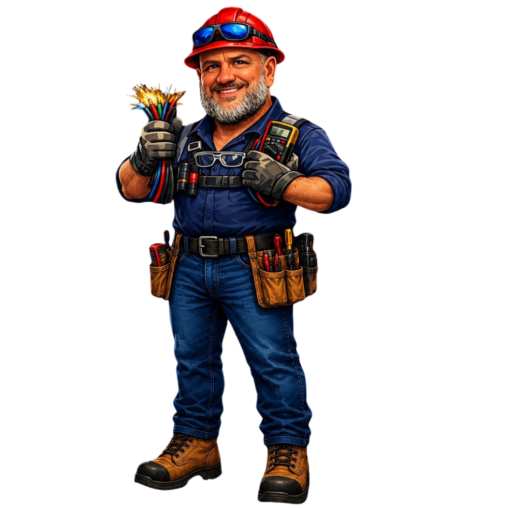 Dan Electrical Mascot Left