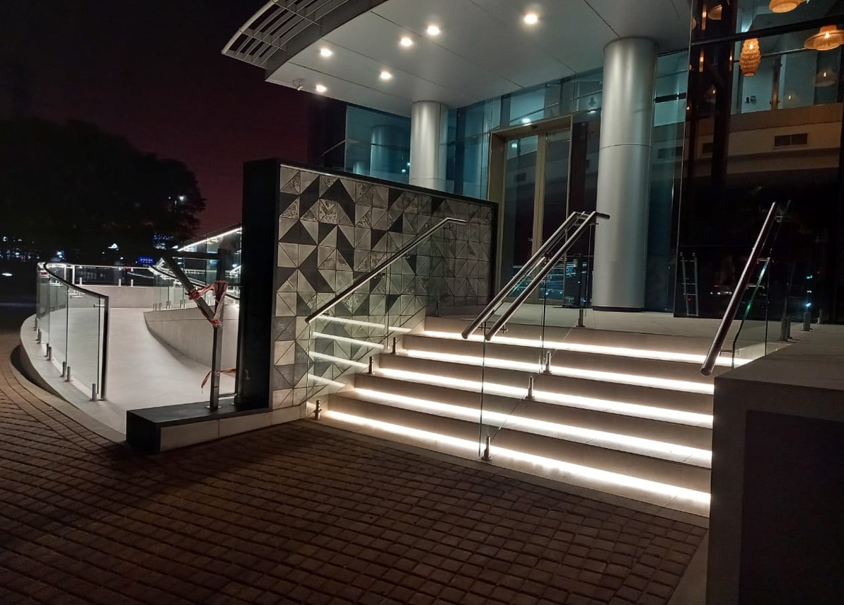 After stair lighting